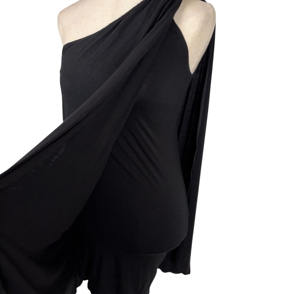 Pure & Simple Black One Shoulder Dress Layered Women's XS - Picture 4 of 6